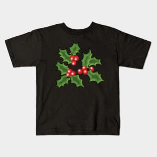 Pretty Holly Berries Kids T-Shirt